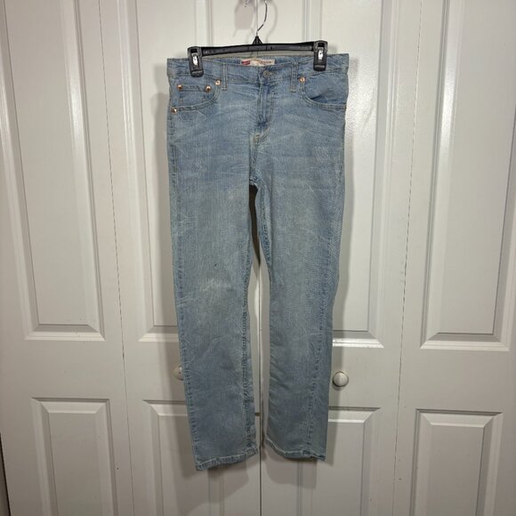 Levi’s 502 Jeans Mens 30x29 Light Wash Regular Taper Fit Blue Denim Casual - Picture 1 of 10